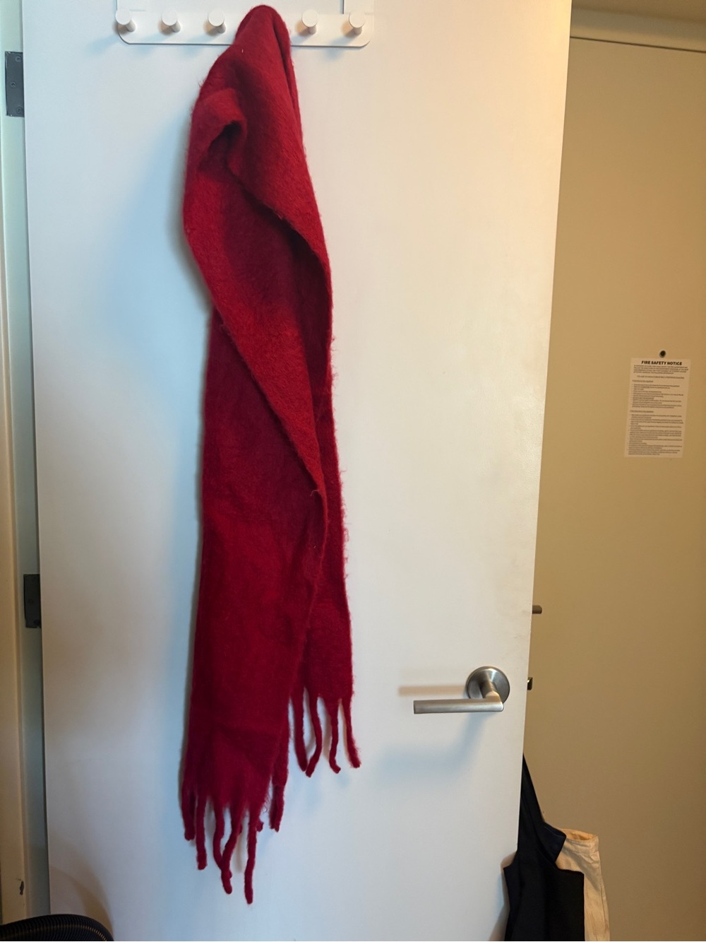 Gap Brushed Fringe Scarf Red NWT